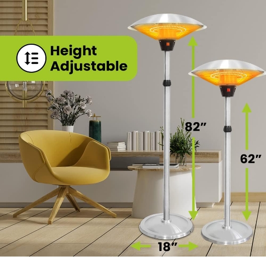 Waterproof table heater IP55